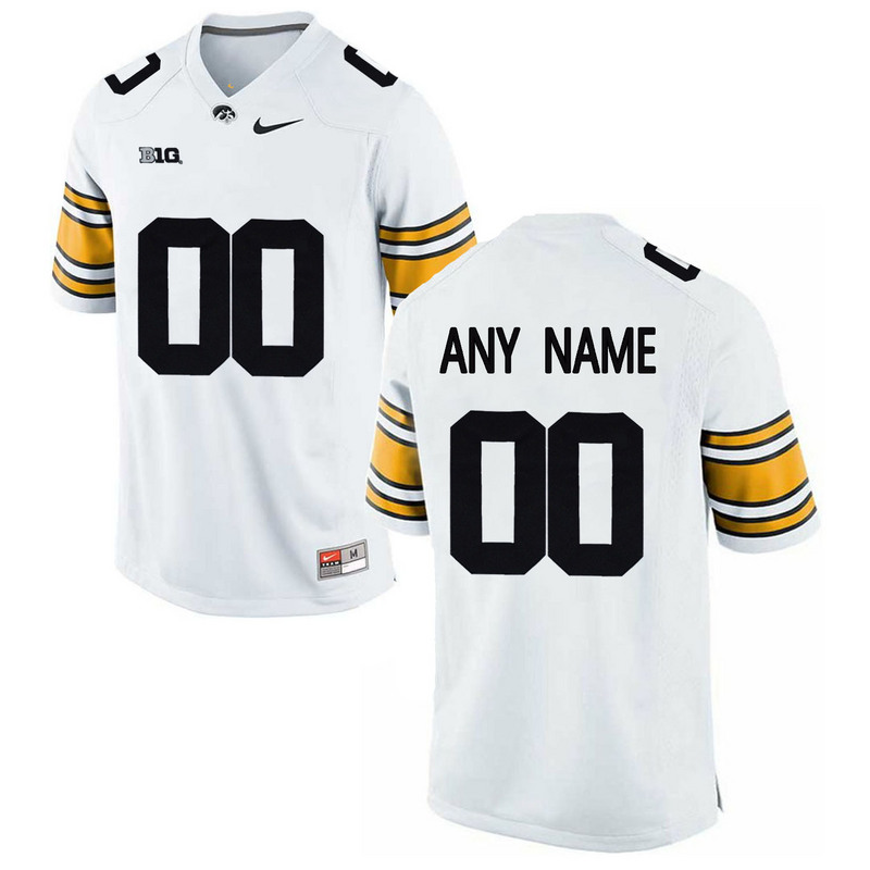 Men Iowa Hawkeyes Customized College Football Limited Jersey  White